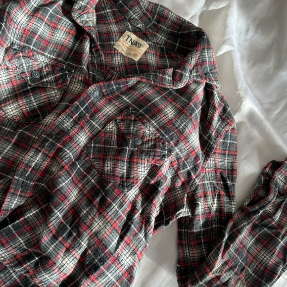 TNA cropped plaid shirt - Picture 2 of 2